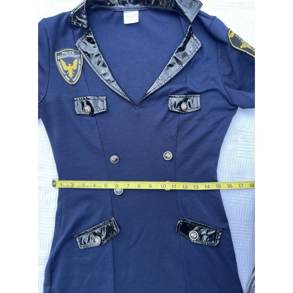 Spirit Halloween Sexy Police Officer Costume Dress & Hat Women’s M Blue 33” - Picture 8 of 9